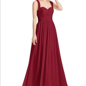 Azazie Cameron bridesmaid dress, Burgundy, sz A16